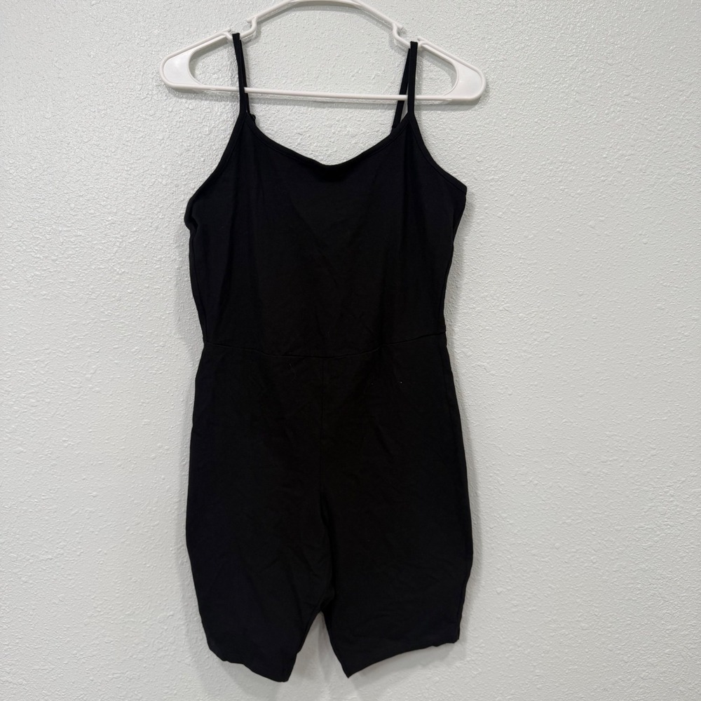 Torrid Womens Black Biker Romper Cotton Spandex Bodysuit Size 0 L 12 Adjustable